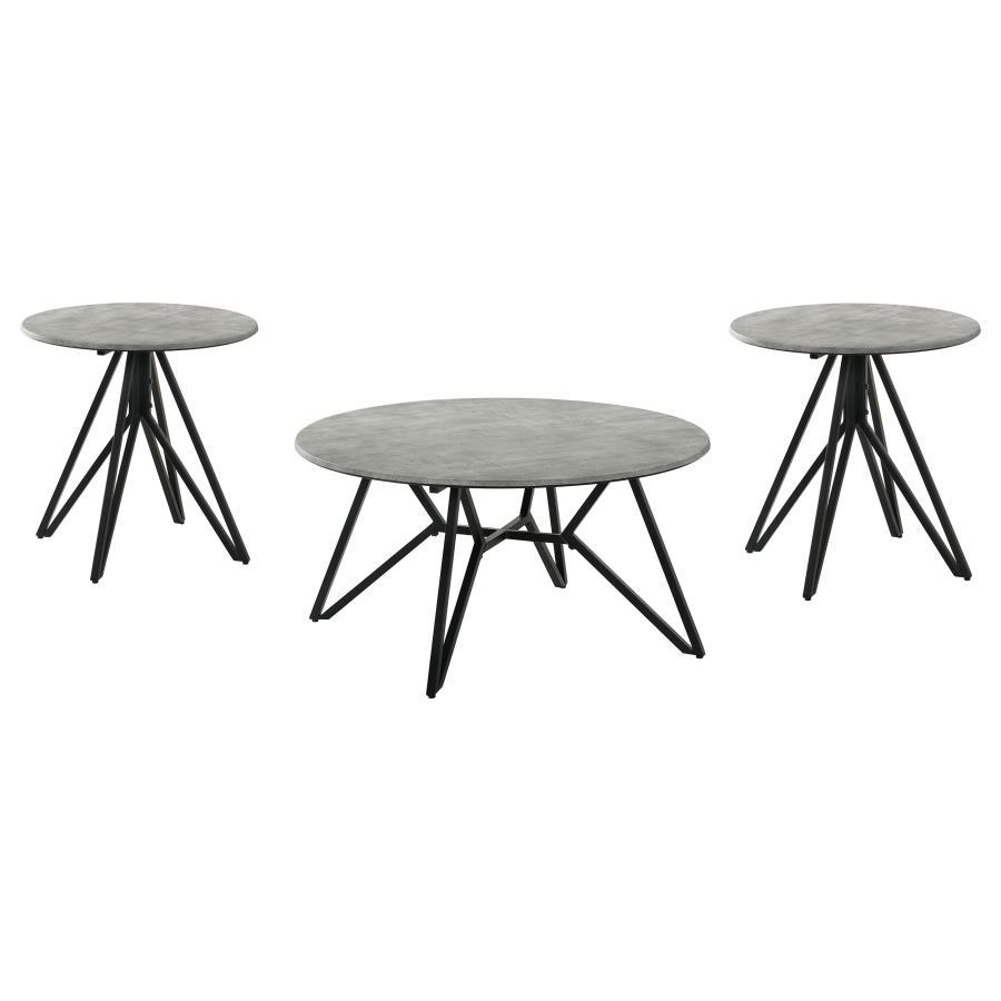 Hadi - Round Smarttop Coffee Table Set Table Sets by Coaster Fine Furniture - Walls Furniture & Mattress