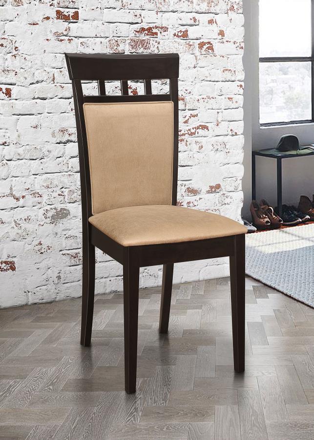 Gabriel - Closed Back Side Chairs (Set of 2) - Cappuccino Chair Sets by CoasterEveryday - Walls Furniture & Mattress