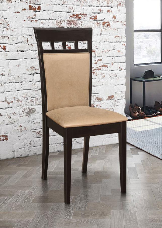 Gabriel - Closed Back Side Chairs (Set of 2) - Cappuccino Chair Sets by CoasterEveryday - Walls Furniture & Mattress