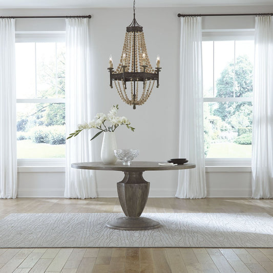 Westfield - Pedestal Table - Dark Brown Dining Tables by Liberty Furniture - Walls Furniture & Mattress