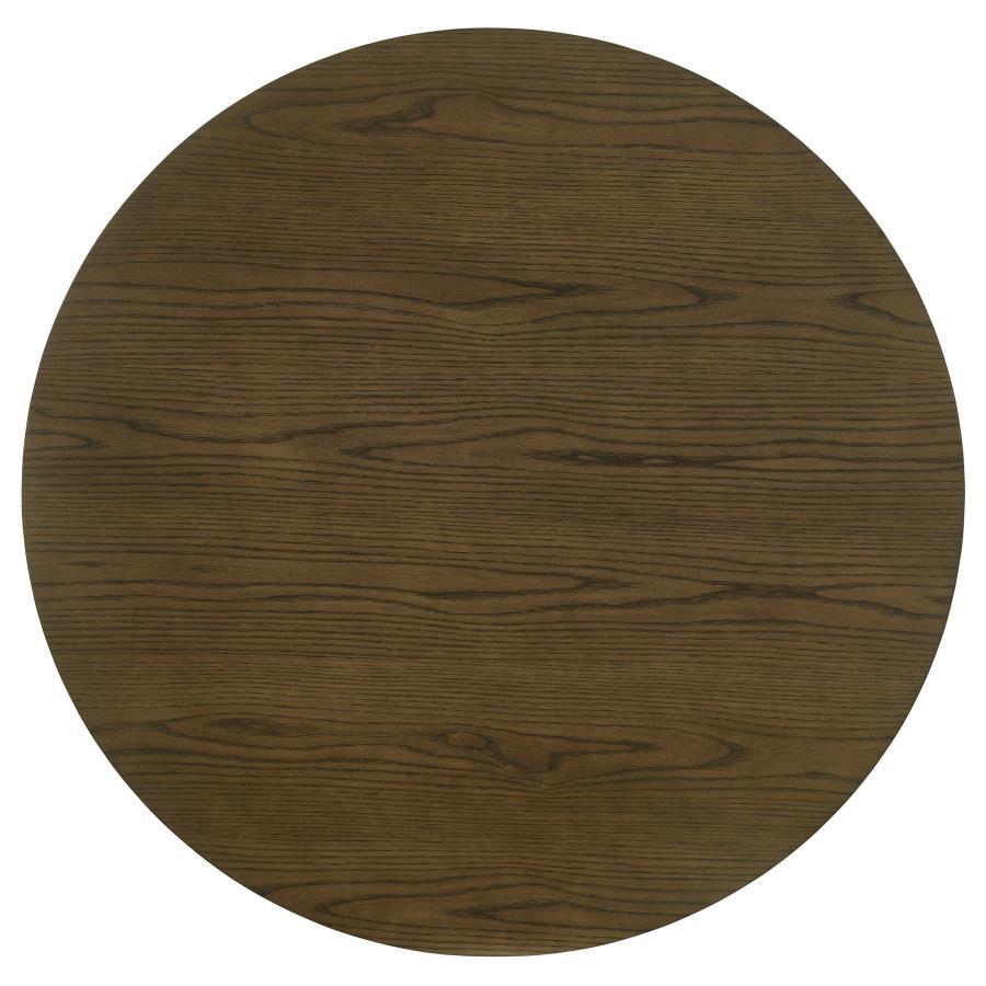 Ottowa - Round Wood Dining Table With Shelf - Brown Dining Tables by Coaster Fine Furniture - Walls Furniture & Mattress
