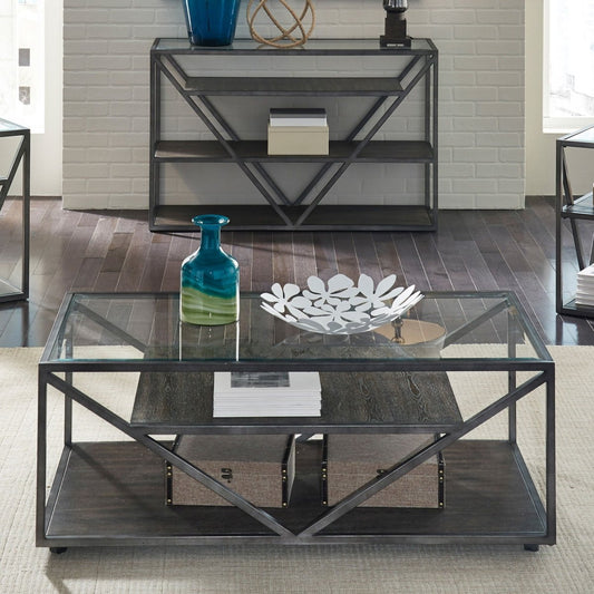 Arista - Rectangular Cocktail Table - Dark Gray Cocktail Tables by Liberty Furniture - Walls Furniture & Mattress
