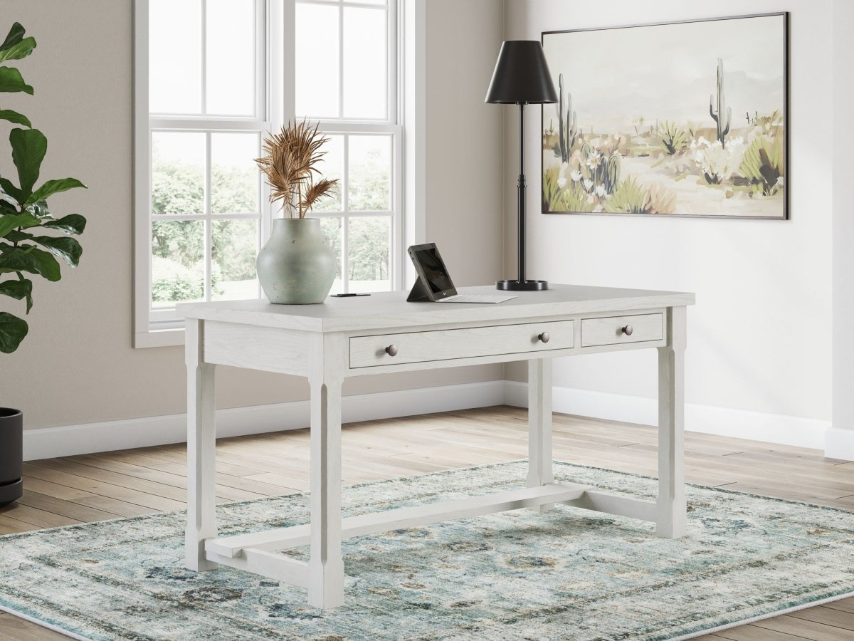 Robbinsdale - Home Office Desk - Antique White Writing Desks by Signature Design by Ashley® - Walls Furniture & Mattress