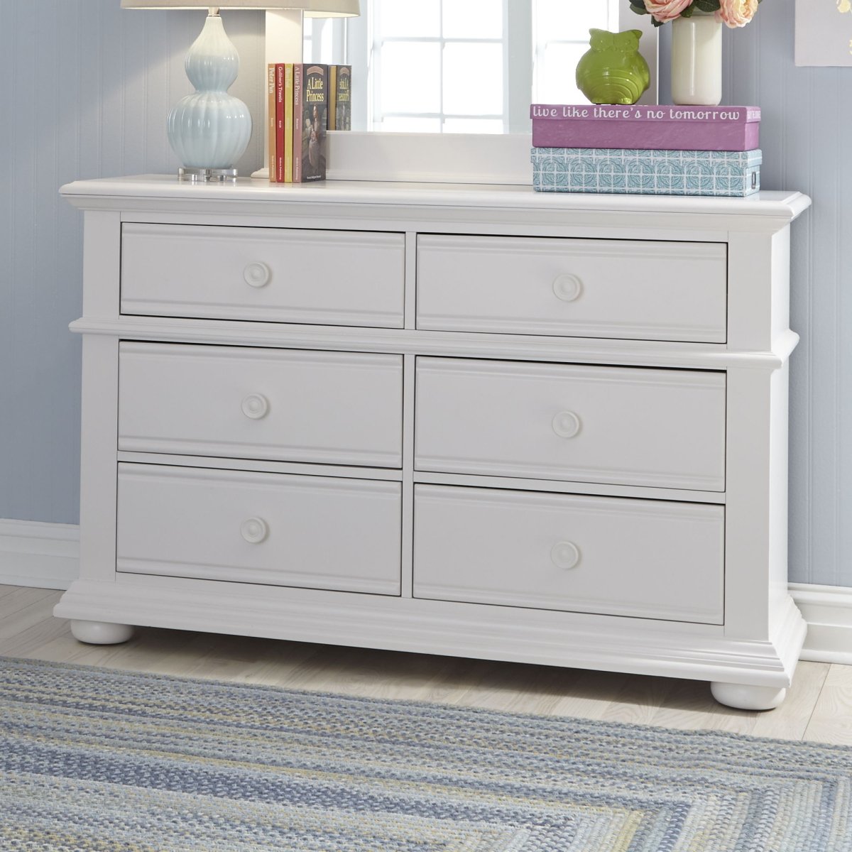 Summer House - 6 Drawer Dresser - White Dressers by Liberty Furniture - Walls Furniture & Mattress