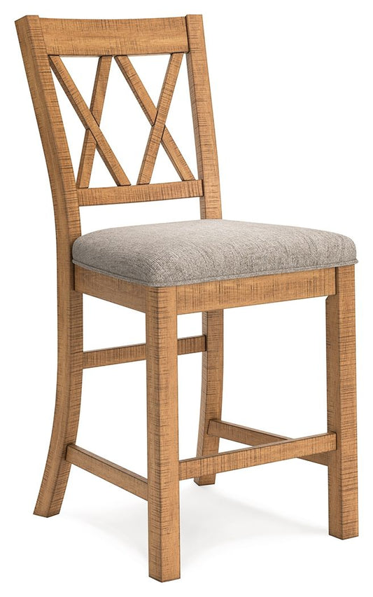 Havonplane - Upholstered Barstool (Set of 2) - Brown Stool Sets by Signature Design by Ashley® - Walls Furniture & Mattress