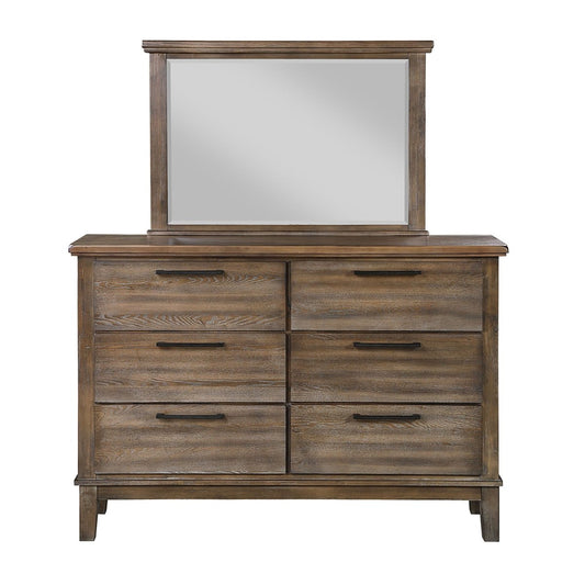 Cagney - Dresser & Mirror - Vintage Dresser & Mirror by New Classic - Walls Furniture & Mattress