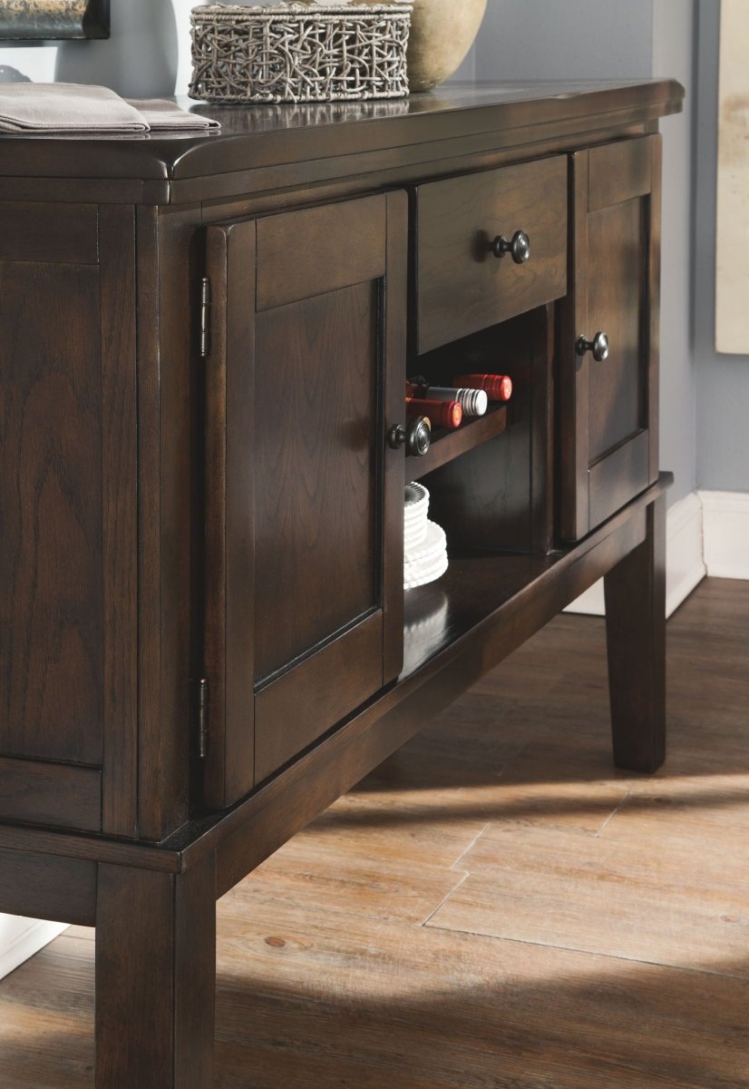 Haddigan - Dark Brown - Dining Room Server Servers by Signature Design by Ashley® - Walls Furniture & Mattress