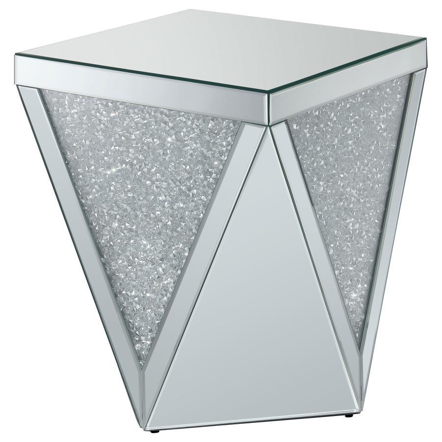 Amore - Square Mirrored Acrylic Crystal Table End Tables by CoasterElevations - Walls Furniture & Mattress