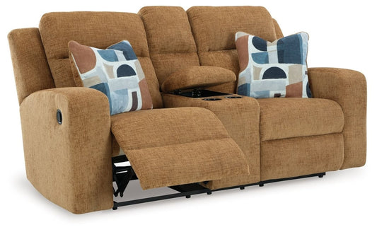 Kanlow - Dbl Reclining Loveseat With Console Reclining Loveseats by Signature Design by Ashley® - Walls Furniture & Mattress