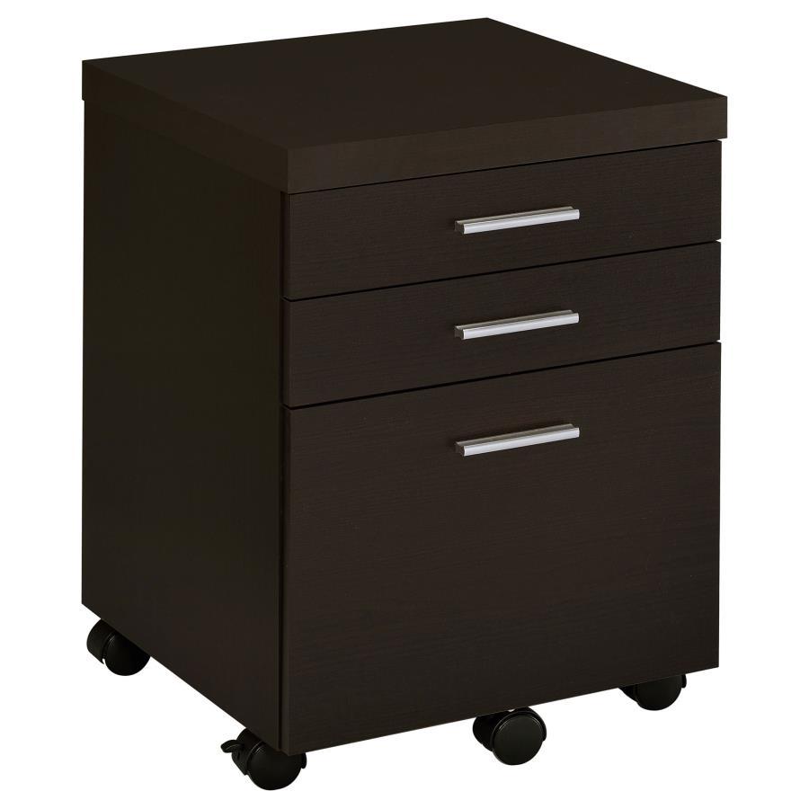 Skeena - 3 - Drawer Mobile Office Cabinet Filing Cabinets by CoasterEveryday - Walls Furniture & Mattress