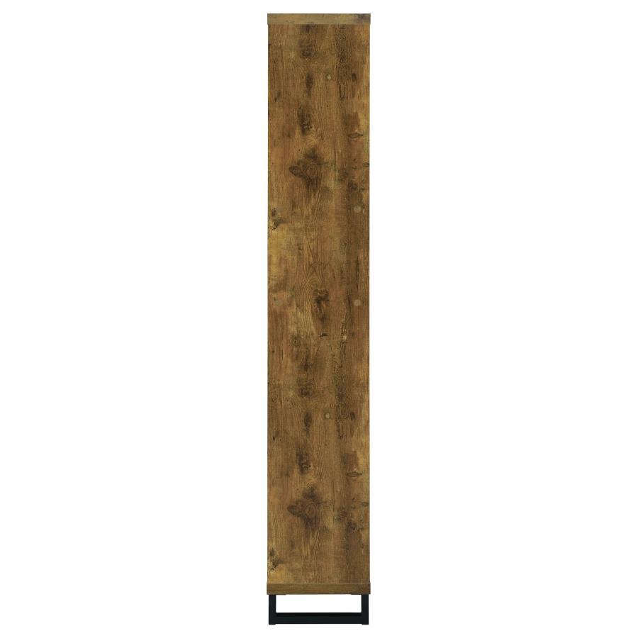 Delwin - 6 - Shelf Bookshelf - Rustic Nutmeg Standard Bookcases by CoasterEveryday - Walls Furniture & Mattress