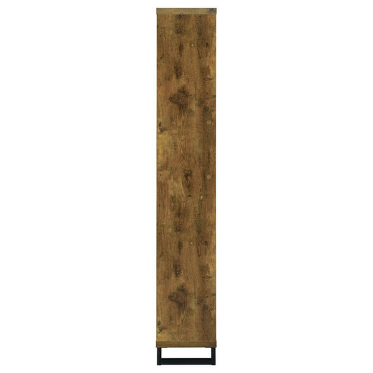 Delwin - 6 - Shelf Bookshelf - Rustic Nutmeg Standard Bookcases by CoasterEveryday - Walls Furniture & Mattress