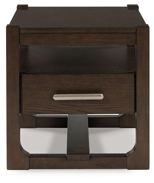 Breckington - Square End Table - Dark Brown End Tables by Signature Design by Ashley® - Walls Furniture & Mattress
