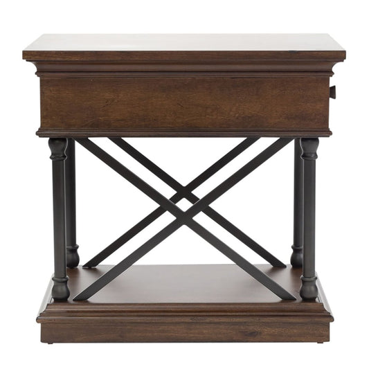 Tribeca - Drawer Chair Side Table - Dark Brown Chair Side Tables by Liberty Furniture - Walls Furniture & Mattress