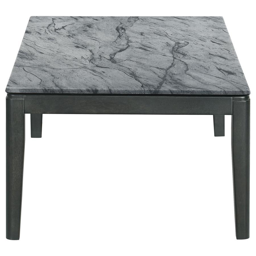 Mozzi - Rectangular Faux Marble Coffee Table - Gray And Black Coffee Tables by CoasterEssence - Walls Furniture & Mattress