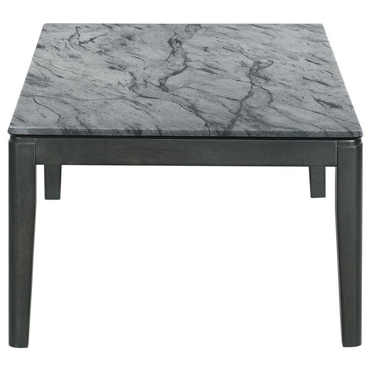 Mozzi - Rectangular Faux Marble Coffee Table - Gray And Black Coffee Tables by CoasterEssence - Walls Furniture & Mattress