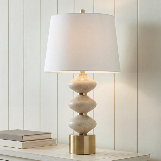 Wardthrone - Poly Table Lamp - Beige / Gold Finish Table Lamps by Signature Design by Ashley® - Walls Furniture & Mattress