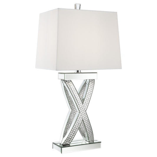 Dominick - Tapered Mirrored Acrylic Table Lamp - Silver Table Lamps by CoasterElevations - Walls Furniture & Mattress
