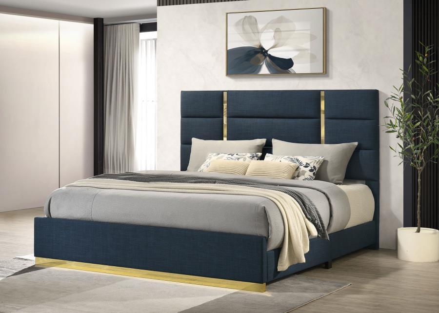 Ines - Fabric Upholstered Panel Bed Upholstered Beds by Coaster Fine Furniture - Walls Furniture & Mattress