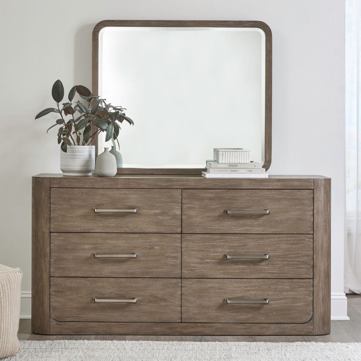 South Bend - Dresser & Mirror - Brown Dresser & Mirror by Liberty Furniture - Walls Furniture & Mattress