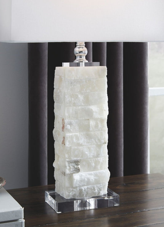 Malise - Alabaster Table Lamp - White Table Lamps by Signature Design by Ashley® - Walls Furniture & Mattress