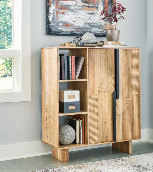 Kierwell - Accent Cabinet - Natural Accent Cabinets by Signature Design by Ashley® - Walls Furniture & Mattress