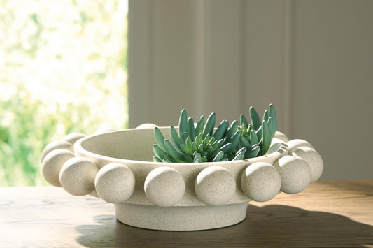 Leithwood - Bowl - Beige Plates & Bowls by Signature Design by Ashley® - Walls Furniture & Mattress