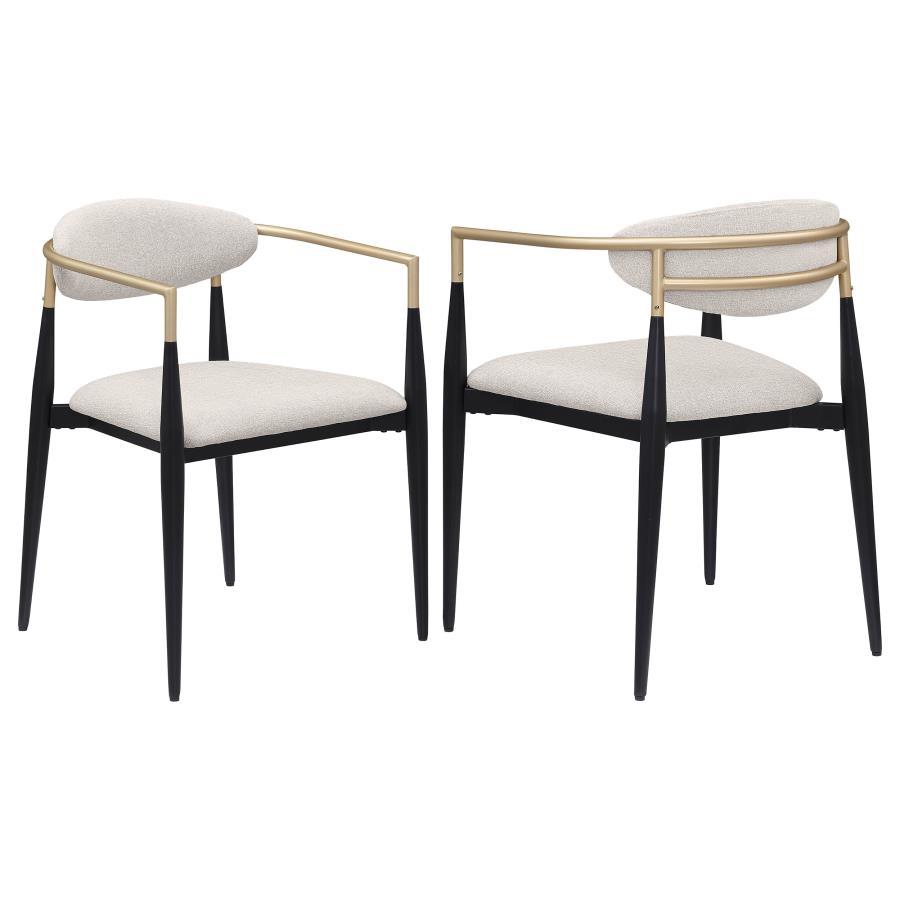 Alexis - Fabric Upholstered Dining Arm Chair (Set of 2) Chair Sets by Coaster Fine Furniture - Walls Furniture & Mattress
