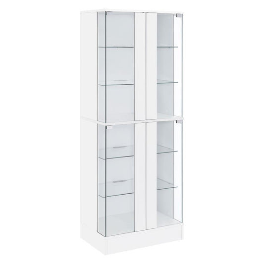 Cabra - 4 - door LED Curio Display Cabinet Curio Cabinets by Coaster Fine Furniture - Walls Furniture & Mattress