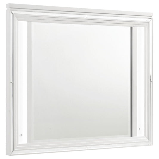 Marmore - LED Dresser Mirror - White Bedroom Mirrors by Coaster Fine Furniture - Walls Furniture & Mattress