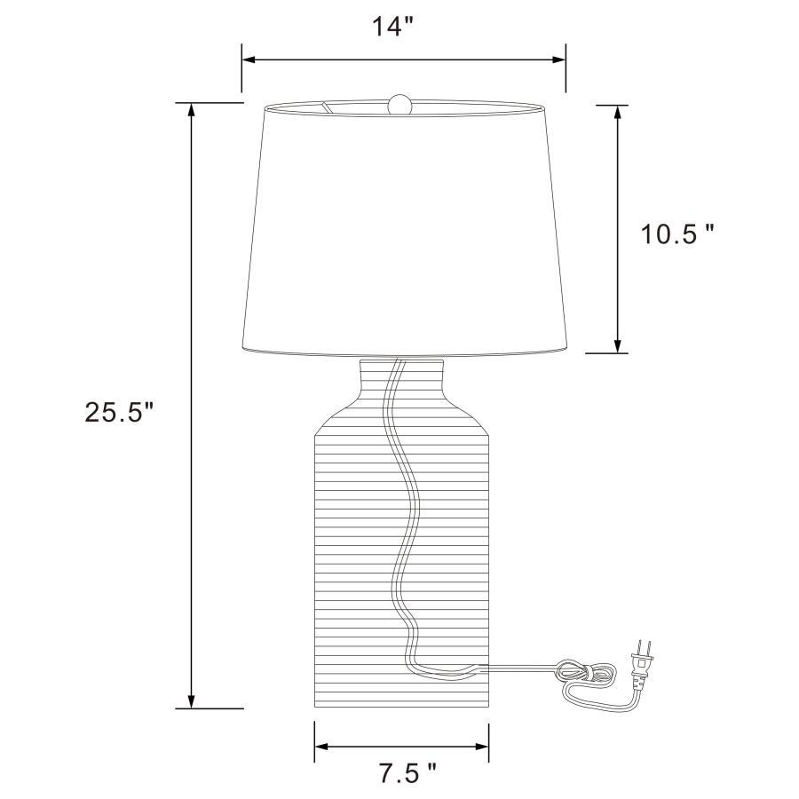 Nairobi - Empire Shade Handwoven Rattan Table Lamp - Natural Table Lamps by Coaster Fine Furniture - Walls Furniture & Mattress