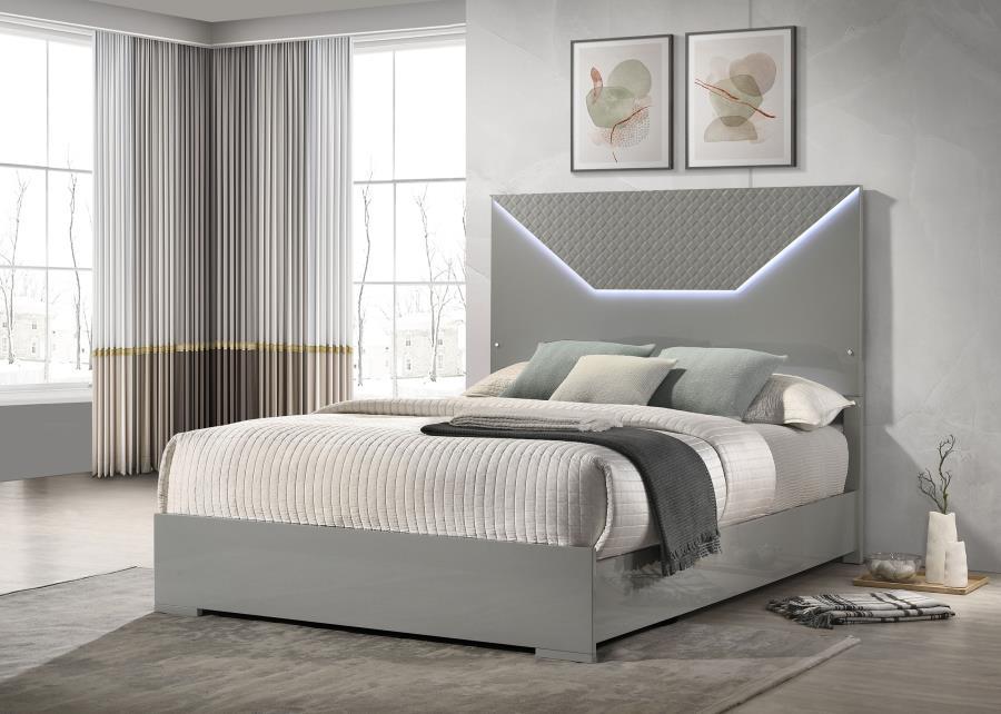Ives - Panel Bed LED Headboard Panel Beds by Coaster Fine Furniture - Walls Furniture & Mattress