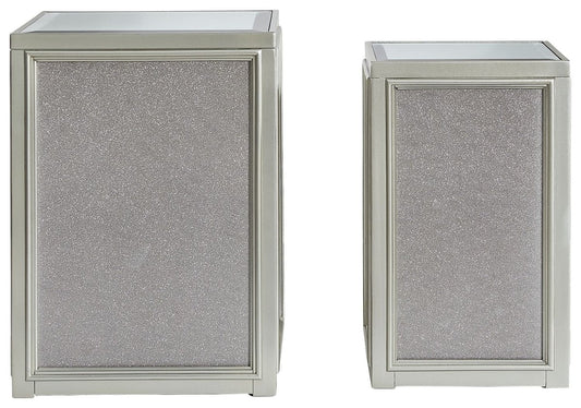 Traleena - Nesting End Tables (Set of 2) - Silver Finish Nesting Tables by Signature Design by Ashley® - Walls Furniture & Mattress