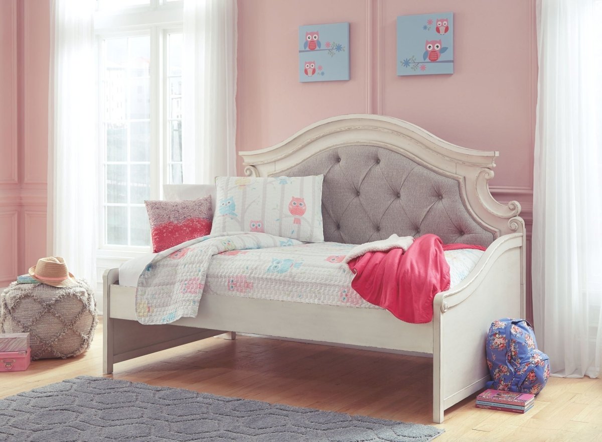 Realyn - Twin Day Bed with Storage - Chipped White Daybeds by Signature Design by Ashley® - Walls Furniture & Mattress