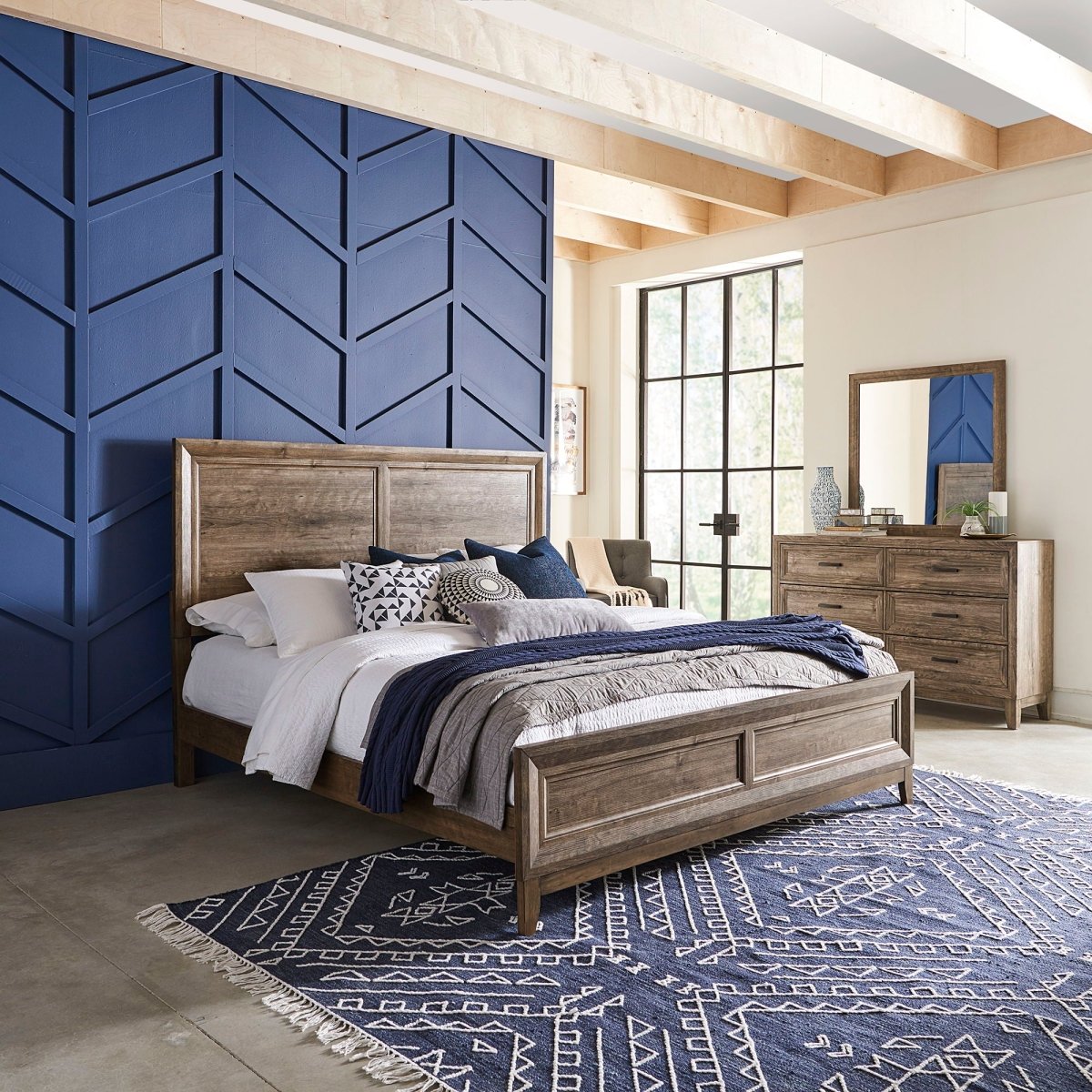 Ridgecrest - Panel Bed, Dresser & Mirror 3 Piece Bedroom Sets by Liberty Furniture - Walls Furniture & Mattress