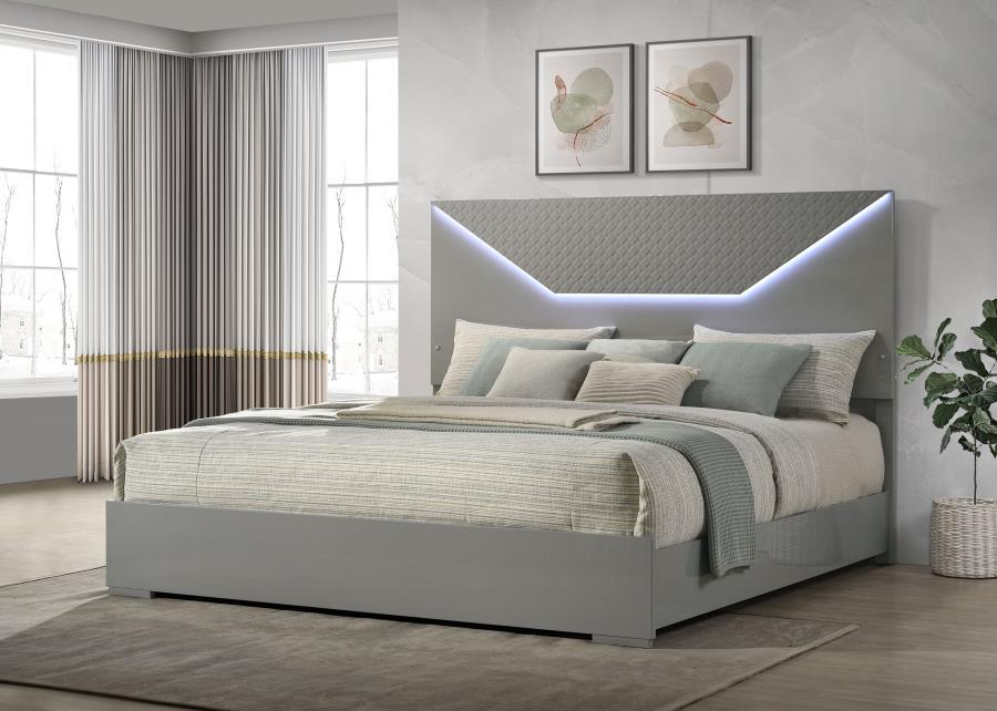Ives - Panel Bed LED Headboard Panel Beds by Coaster Fine Furniture - Walls Furniture & Mattress