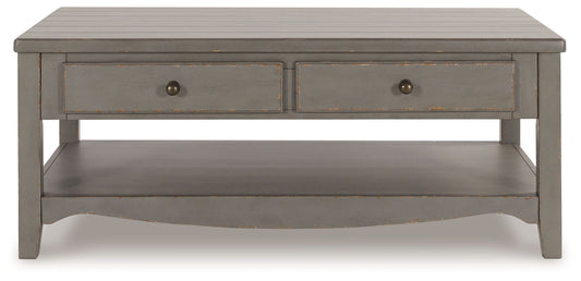 Charina - Rectangular Cocktail Table - Antique Gray
