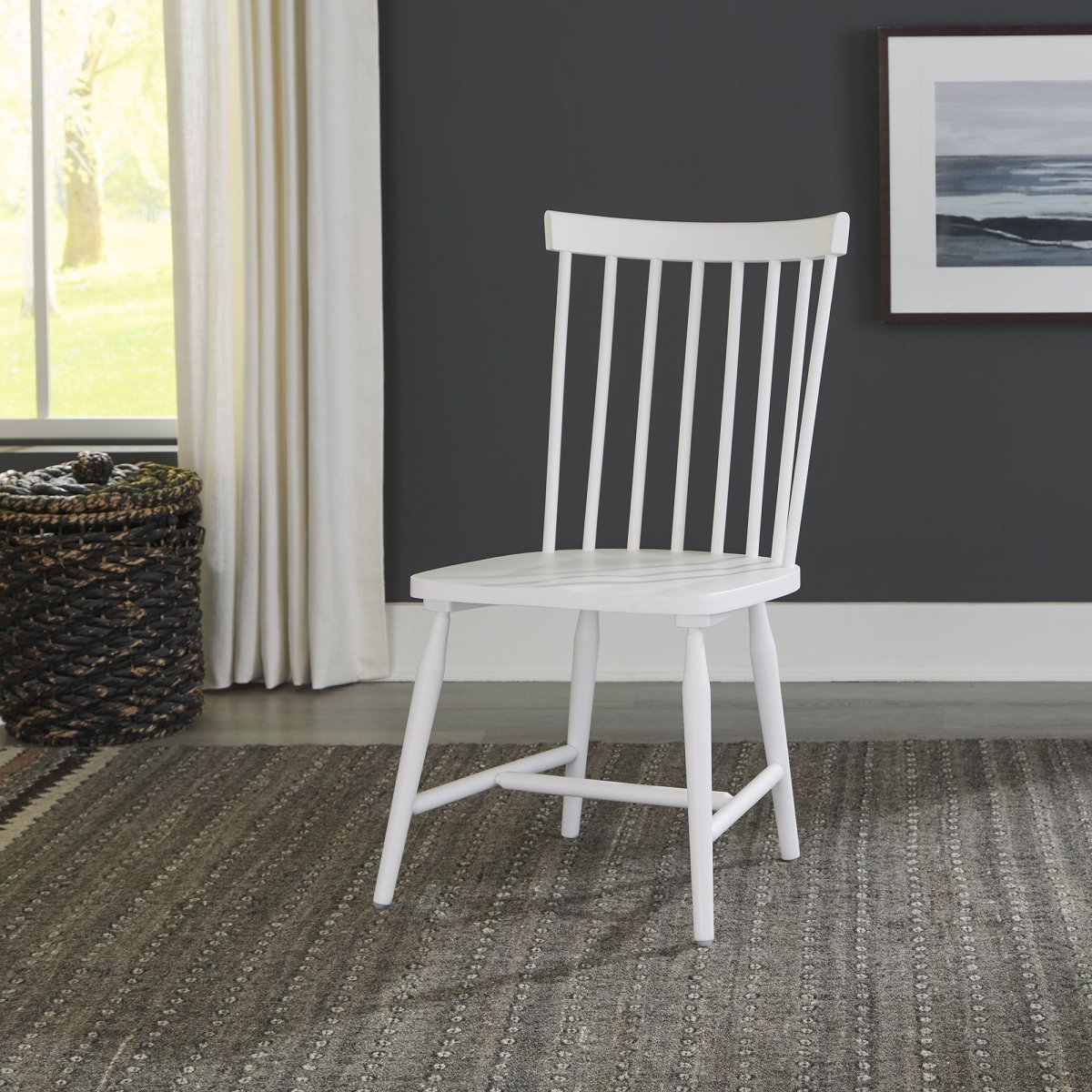 Palmetto Heights - Spindle Back Side Chair (RTA) - White Side Chairs by Liberty Furniture - Walls Furniture & Mattress