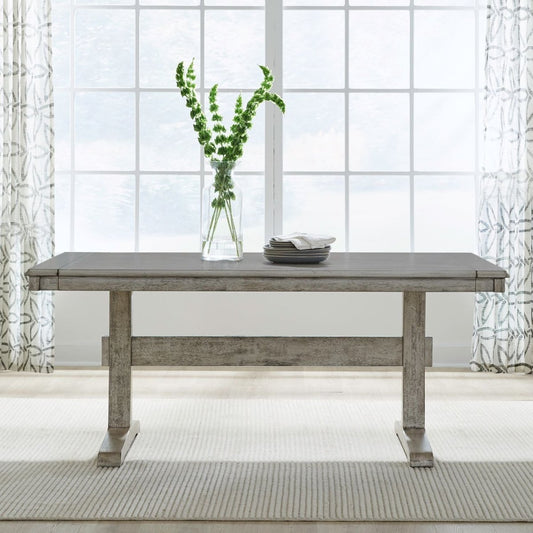 Hallendale - Trestle Table - White Dining Tables by Liberty Furniture - Walls Furniture & Mattress