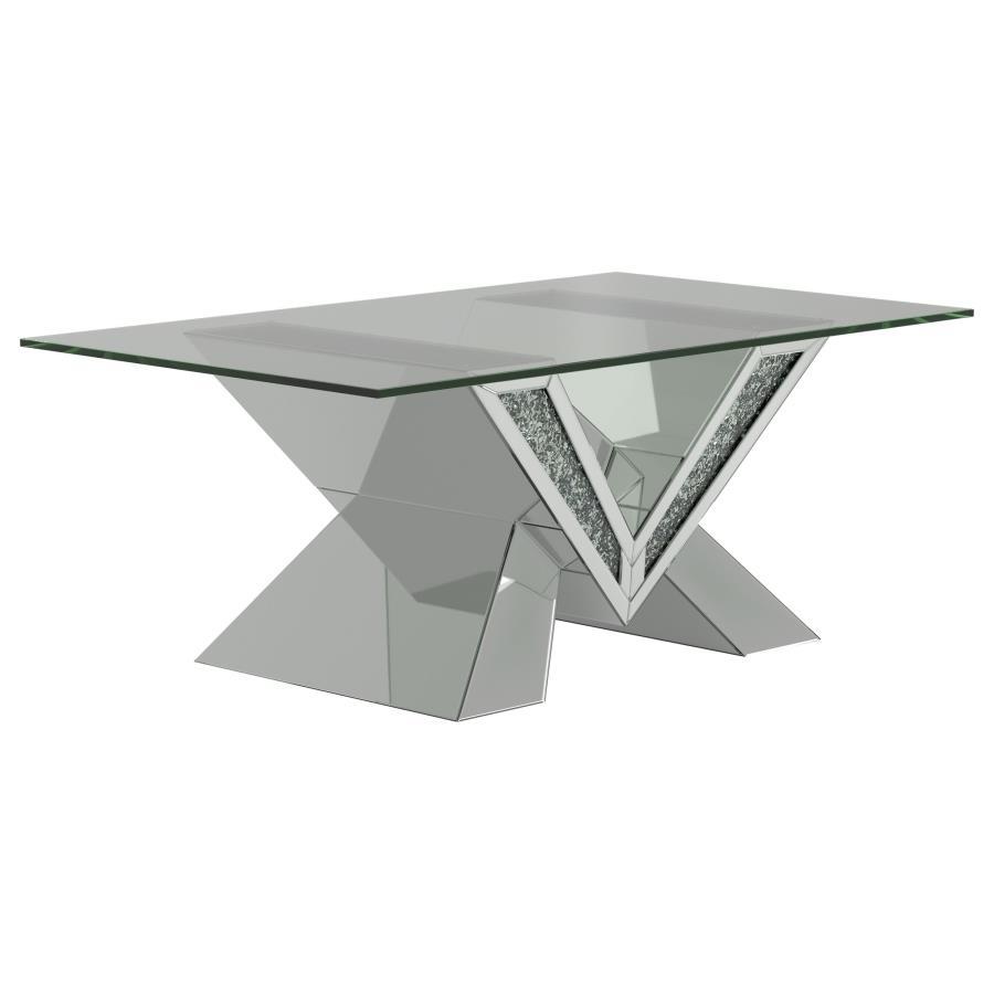 Taffeta - Mirrored Coffee Table Set Table Sets by Coaster Fine Furniture - Walls Furniture & Mattress