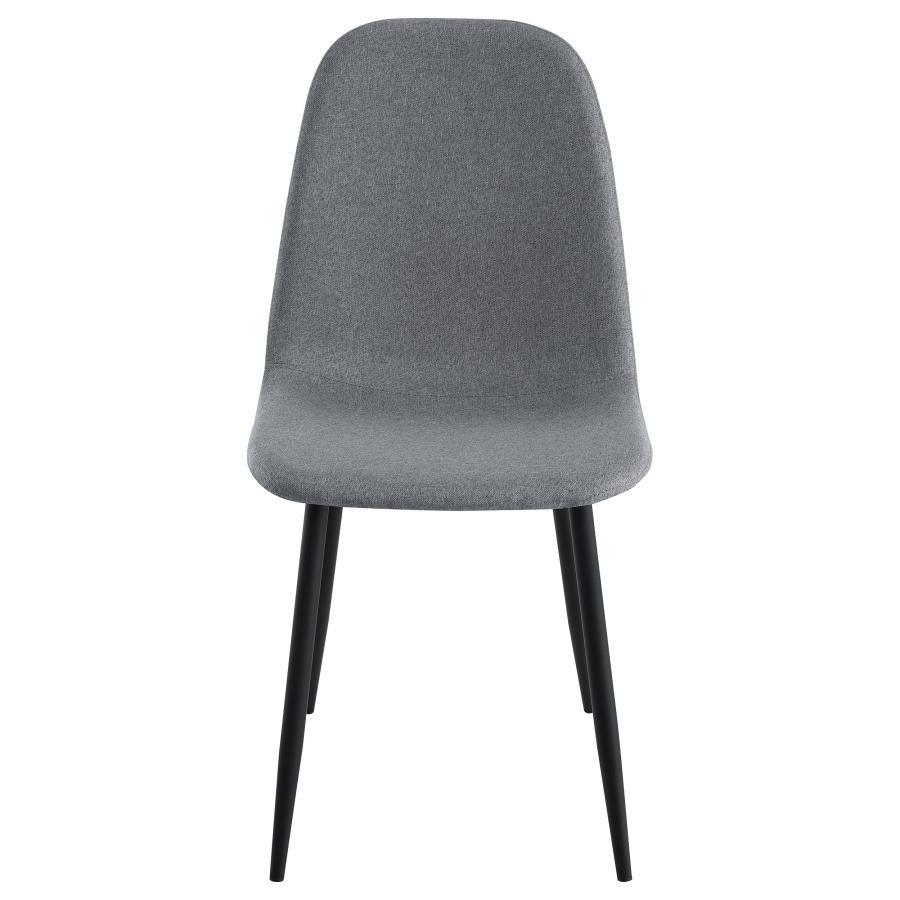 Dennison - Upholstered Dining Side Chair (Set of 4) - Gray Chair Sets by Coaster Fine Furniture - Walls Furniture & Mattress
