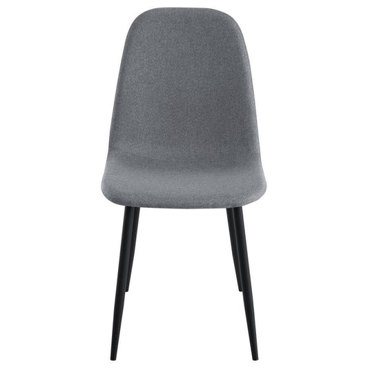 Dennison - Upholstered Dining Side Chair (Set of 4) - Gray Chair Sets by Coaster Fine Furniture - Walls Furniture & Mattress