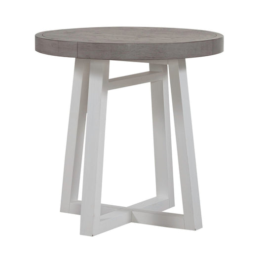 Palmetto Heights - Round End Table - White End Tables by Liberty Furniture - Walls Furniture & Mattress