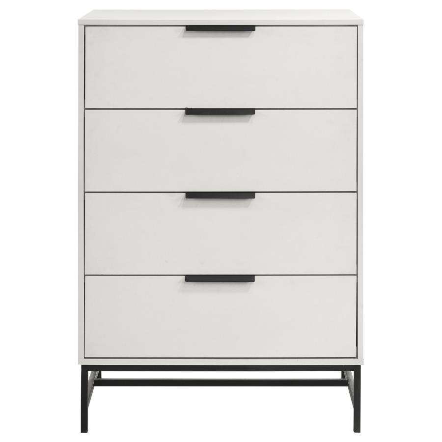 Sonora - 4 - Drawer Bedroom Chest - White Accent Chests by Coaster Fine Furniture - Walls Furniture & Mattress