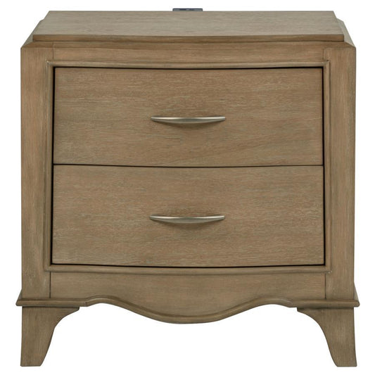 Revello - 2 - Drawer Nightstand Bedside Table - Washed Mango Nightstands w/ Charging Stations by Coaster Fine Furniture - Walls Furniture & Mattress