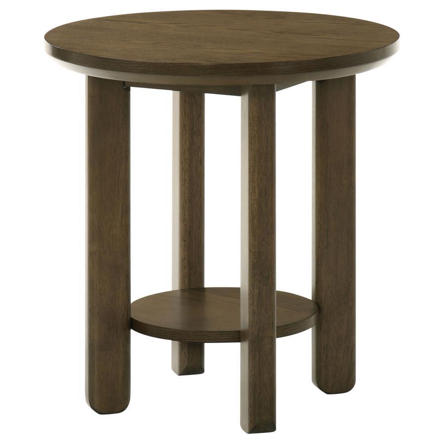 Ottowa - Round Wood Table With Shelf End Tables by Coaster Fine Furniture - Walls Furniture & Mattress