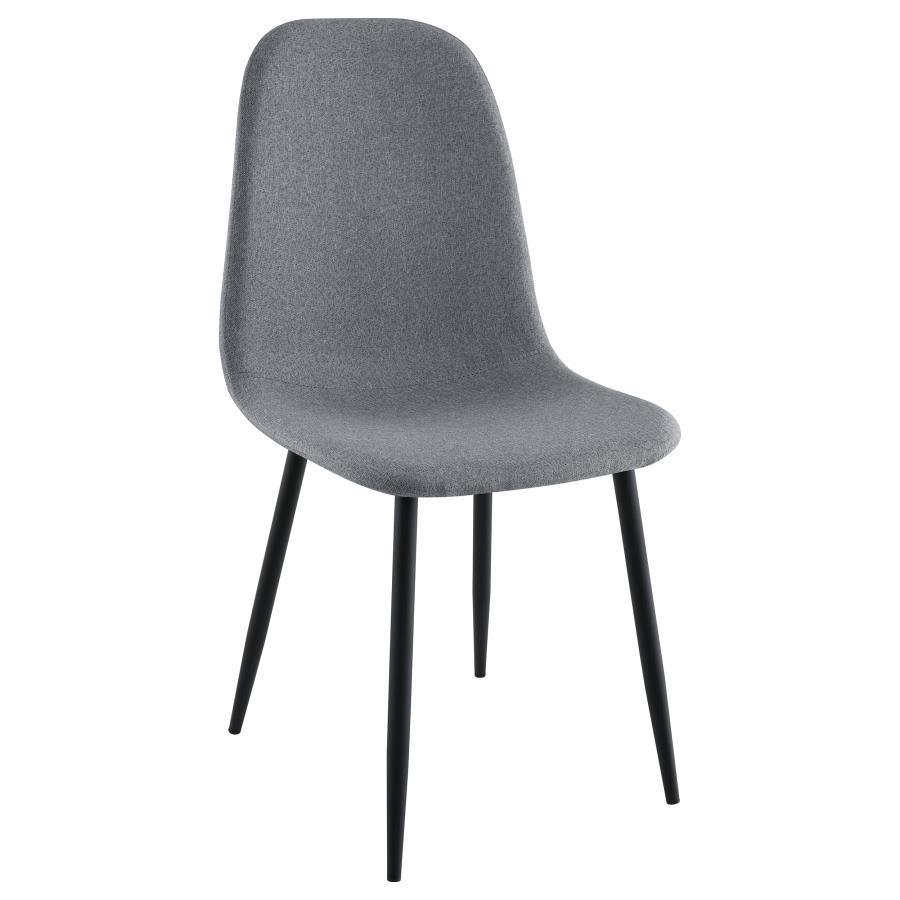Dennison - Upholstered Dining Side Chair (Set of 4) - Gray Chair Sets by Coaster Fine Furniture - Walls Furniture & Mattress
