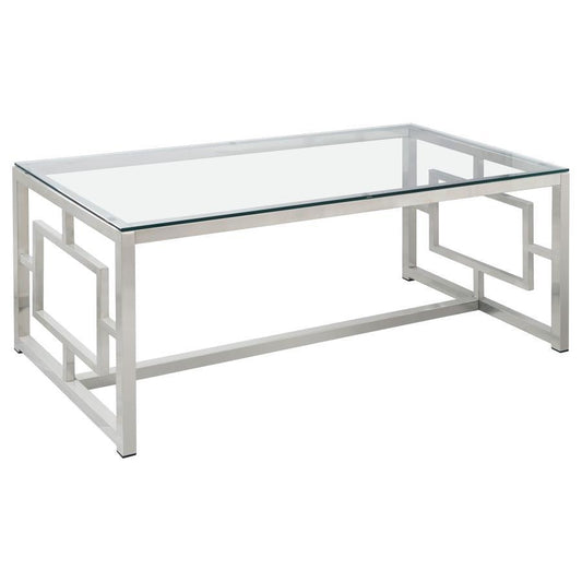 Merced - Glass Top Metal Table End Tables by CoasterEssence - Walls Furniture & Mattress