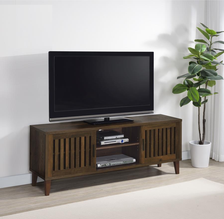 Sedona - 2 Door Engineered Wood TV Stand - Dark Pine TV Stands by CoasterEveryday - Walls Furniture & Mattress