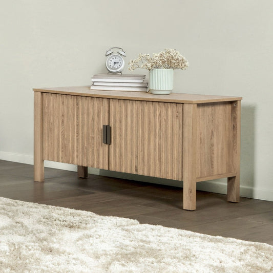 Thayer - 47" Two Door TV Console - Natural TV Stands by New Classic - Walls Furniture & Mattress
